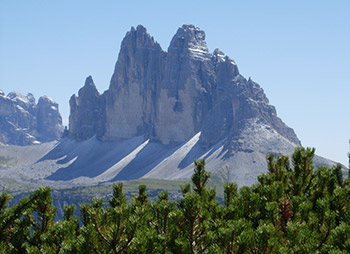 Vista panoramica alle Tre Cime da Prato Piazza