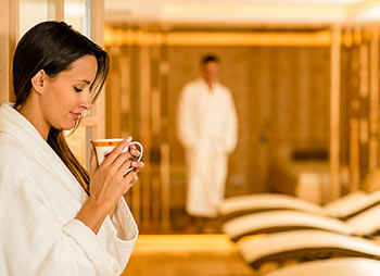 Relaxation area in pine