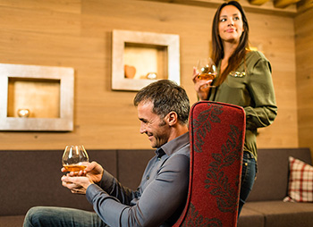 Welcoming lounge at the Hotel Sonnblick